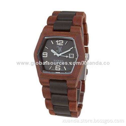 Ladies' wooden watch, natural red sandal wood, very healthy decorations